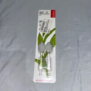 Radius Source Toothbrush Replacement Heads Soft 2 Pack Clear BPA Free